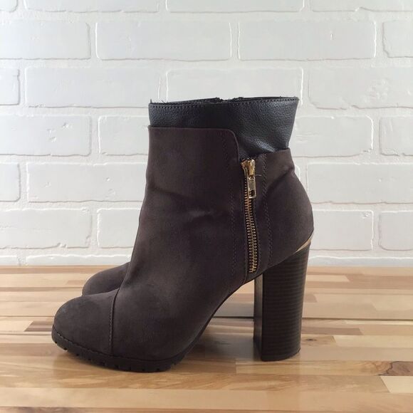 JUICY Couture ankle boots brown size 8.5 heeled booties - Picture 2 of 16